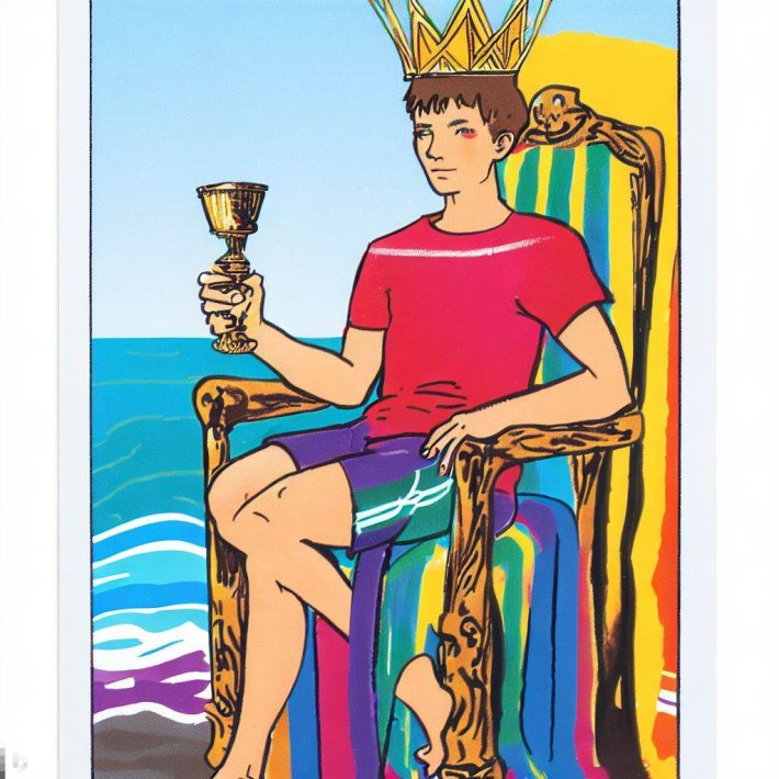 Gay Youth Tarot | King (Or Queen) Of Cups | LGBTQ+